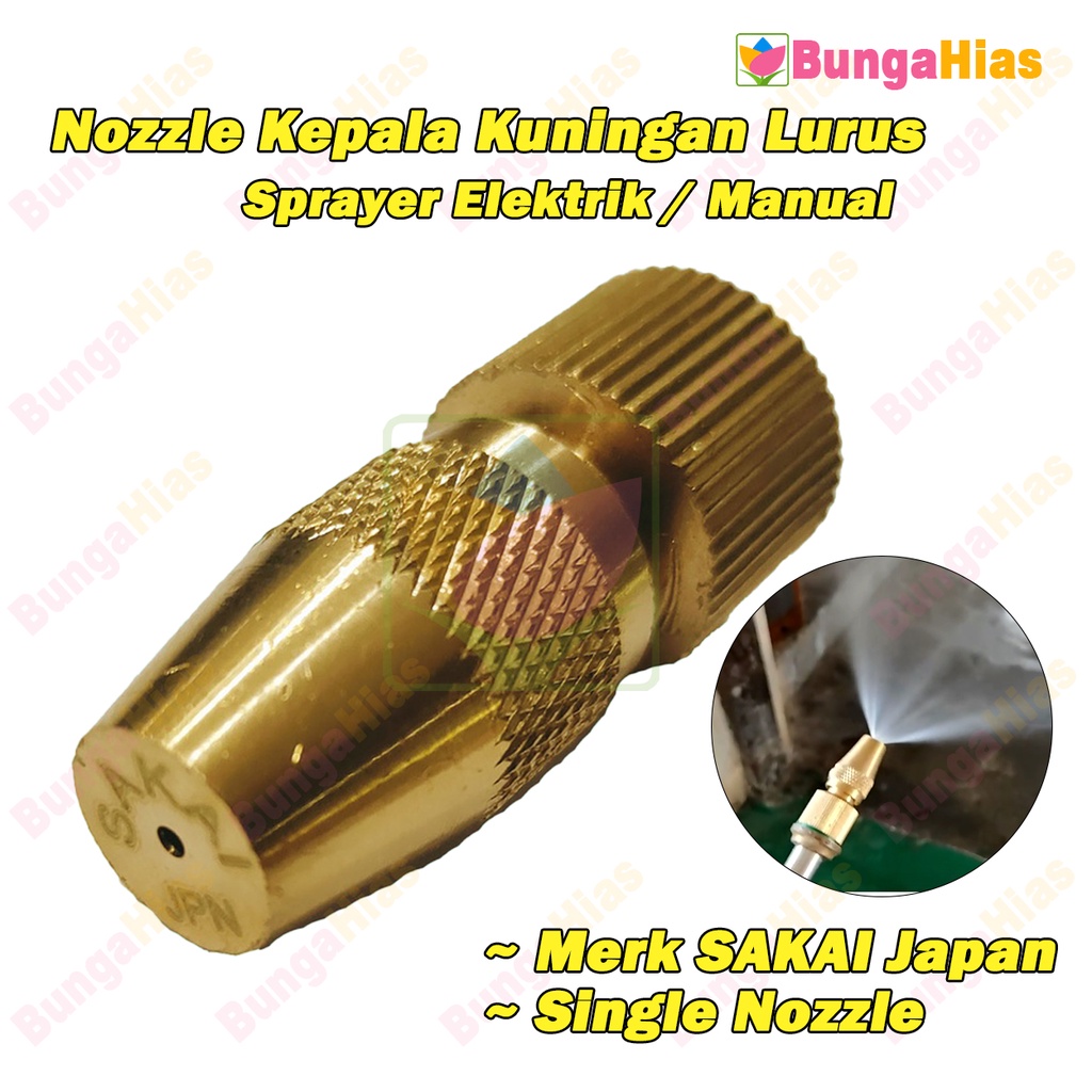 Jual Sakai Nozzle Kuningan Lurus Kepala Sprayer Elektrik Manual ...