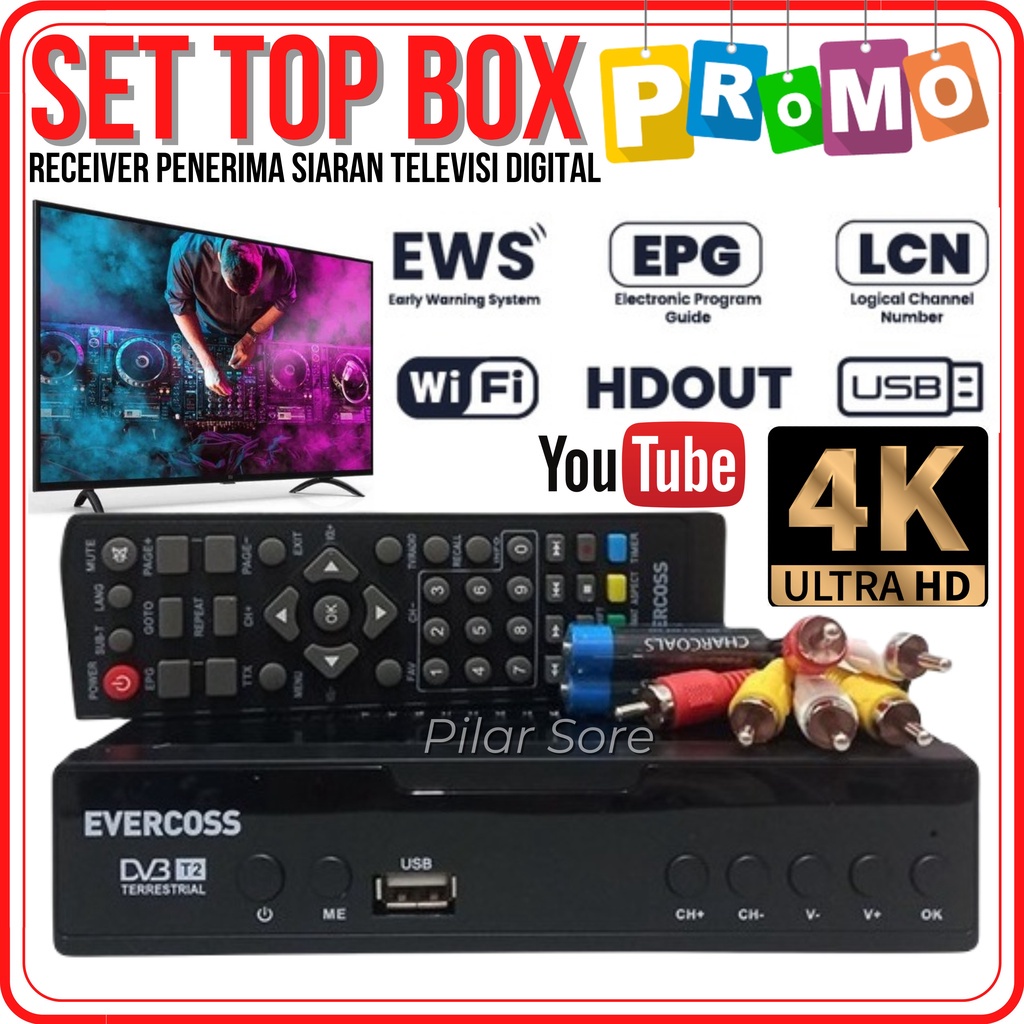 Jual Set Top Box Advance Stp A Evercoss Dvb T Alat Penerima Siaran Tv Digital Receiver