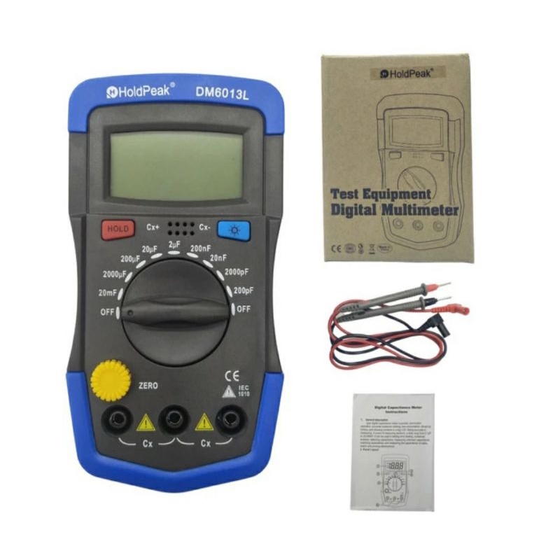 Jual Capacitor Tester Alat Ukur Kapasitor Elco Holdpeak DM6013L Shopee Indonesia