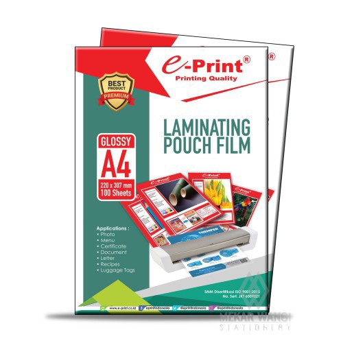 Jual Plastik Laminating A4 Film Pouch ePrint Isi 100 Lembar Shopee