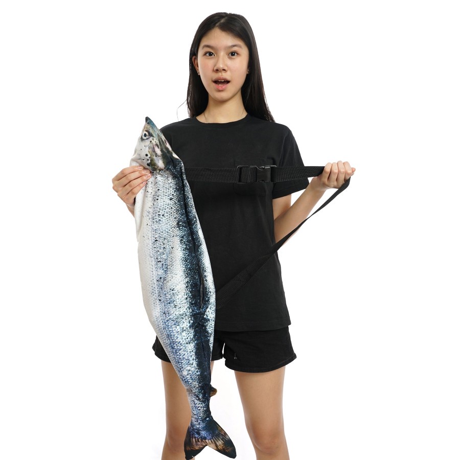 Jual Tas Bentuk Ikan Salmon Besar Segar Kado Unik Hobby Mancing Adu