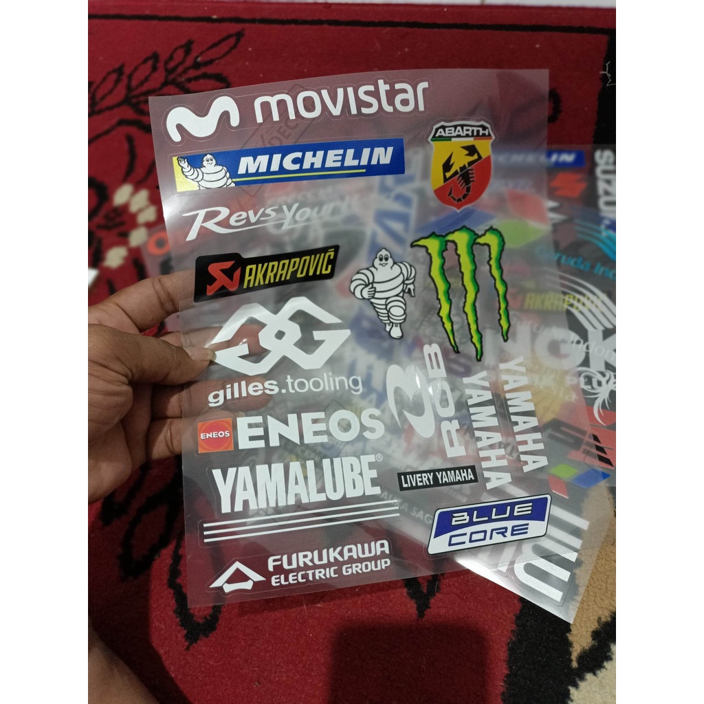 Jual STIKER SPONSOR MOTOGP / STICKER PACK MOTO GP / STICKER TRANSPARANT ...
