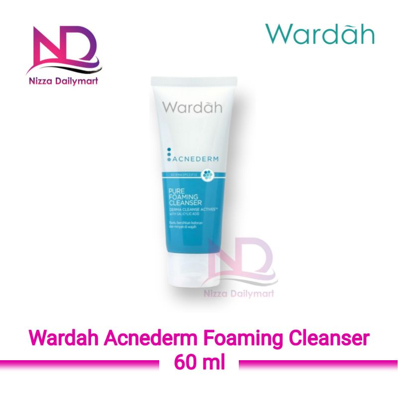 Jual Wardah Acnederm Pure Foaming Cleanser 60 Ml Shopee Indonesia