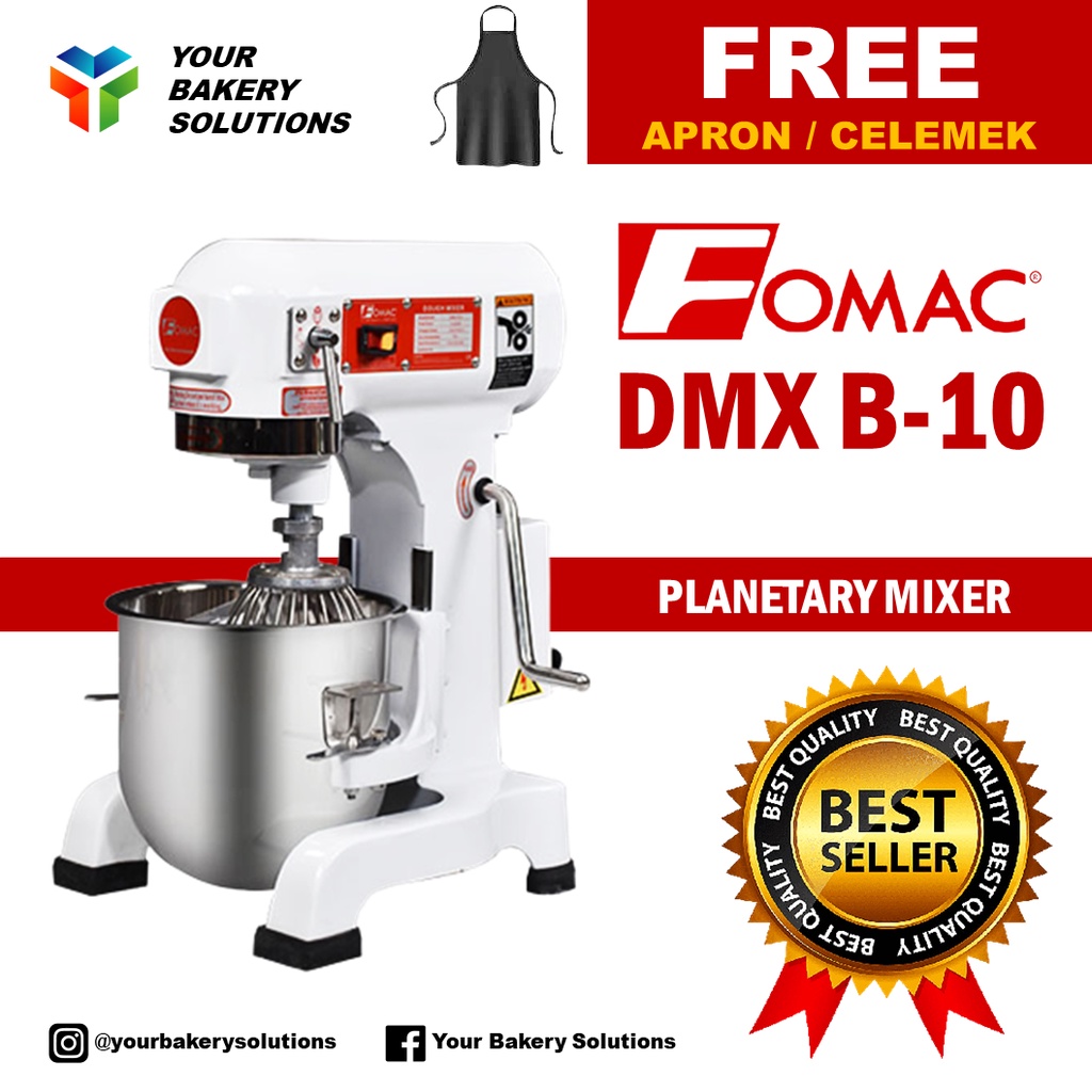 Jual Mixer Fomac DMX B10 Planetary 10 Liter Pengaduk Adonan Roti Kue ...
