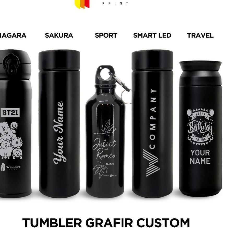 Jual Flash Sale! WELLEN PRINT - Tumbler Grafir Custom All Model ...