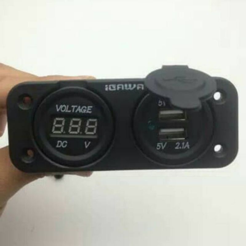 Jual Casan Hp Motor Charger Usb Voltmeter Nmax Vario Vixion