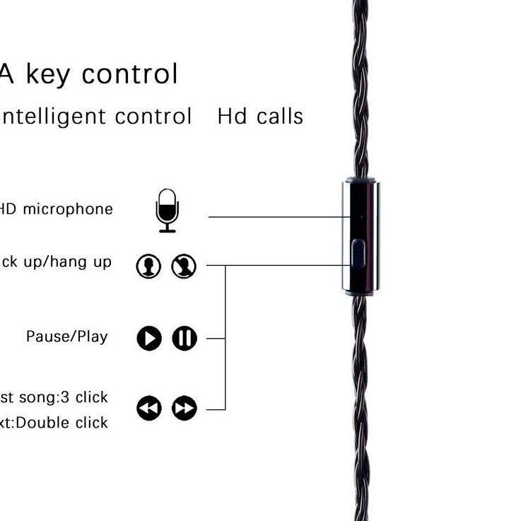 Jual Chekout Kabel Upgrade Jcally 16 Core With Mic Jc16s With Mic Kabel Kz Zsn Pro Zst Zs3 Zs5