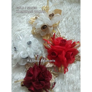 Jual Noelle Christmas Decoration 46cm Flower Glitter Spray