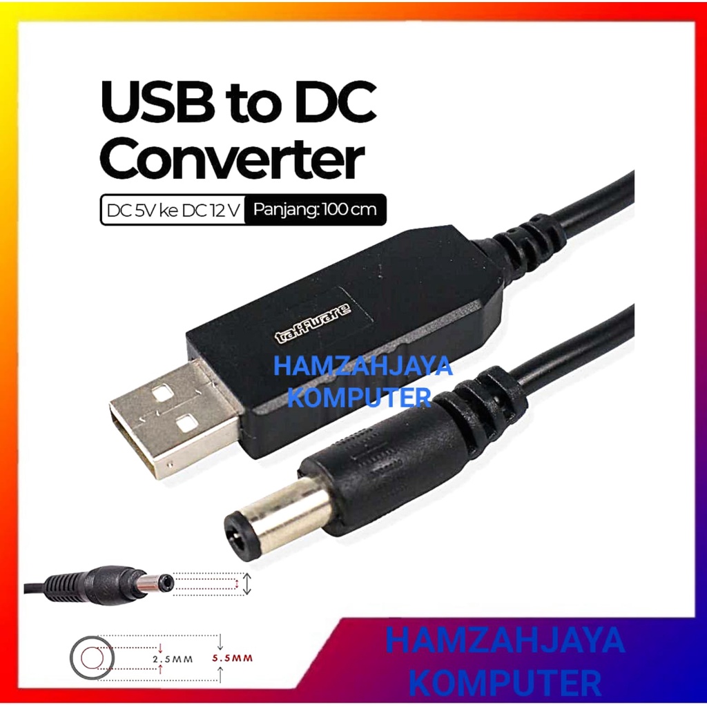 Jual Kabel Converter Usb Power Boost Dc V To Dc V V For Wifi Router Shopee Indonesia