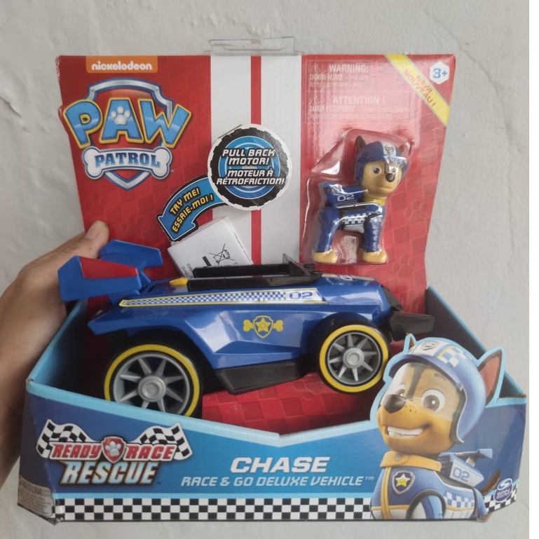Jual Paw patrol ready race rescue CHASE race n go deluxe vehicle ...