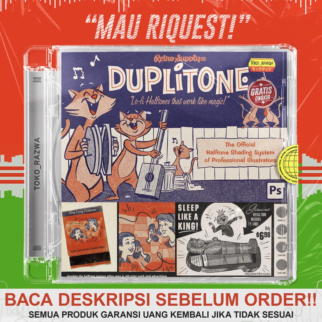 Jual DupliTone Halftone Brushes for Photoshop PS Brushes | Shopee Indonesia