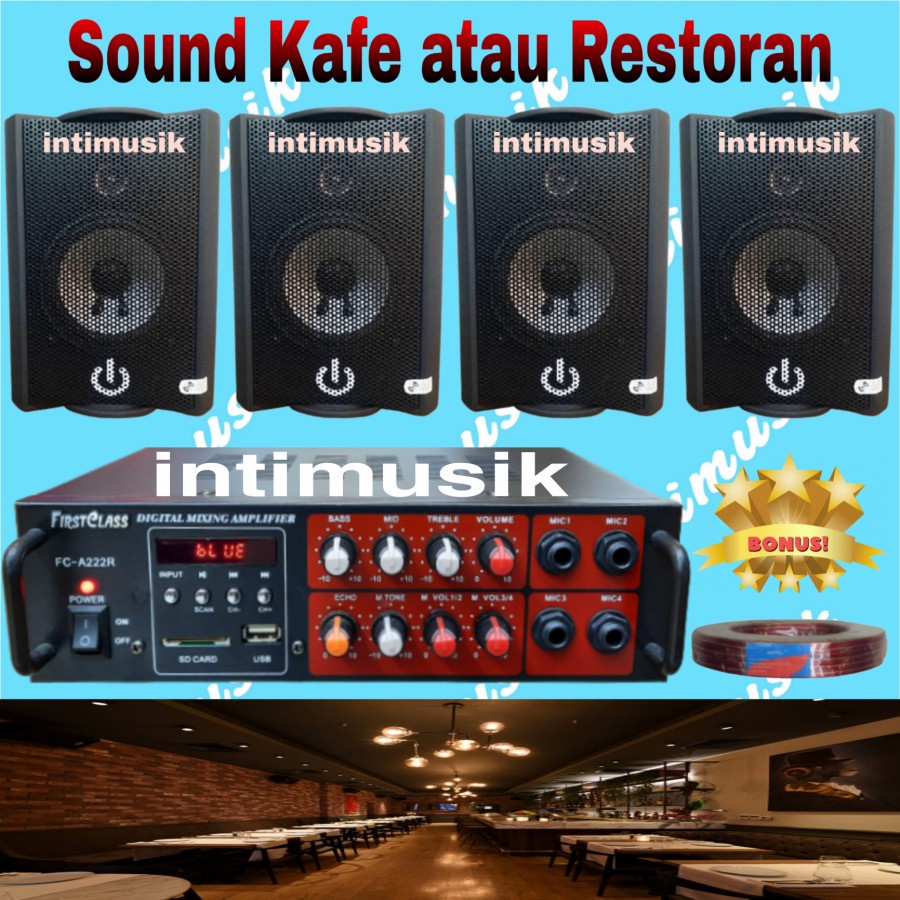 Jual Paket Sound System Kantor Atau Kafe ( 4 Speaker ) | Shopee Indonesia