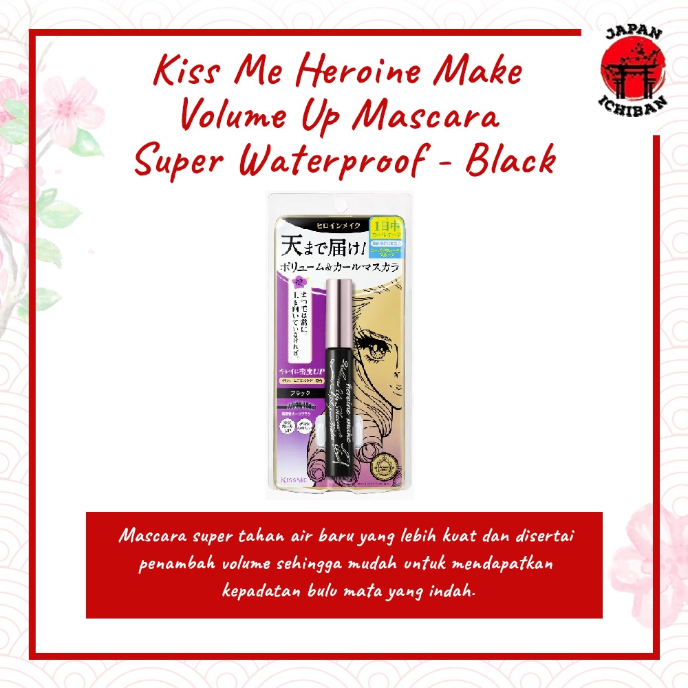 Jual Kiss Me Heroine Make Volume Up Mascara Super Waterproof Black