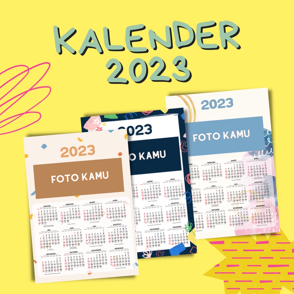 Jual [12 Bulanan A4 PART 2] Kalender 2023 12 Bulanan A4 Custom Foto ...