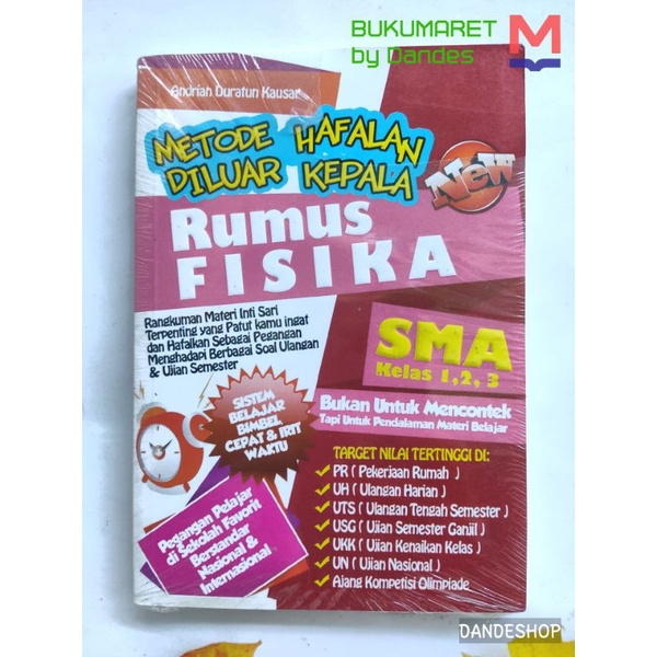 Jual Metode Hafalan Di Luar Kepala Sma Kelas Rumus Fisika Shopee Indonesia