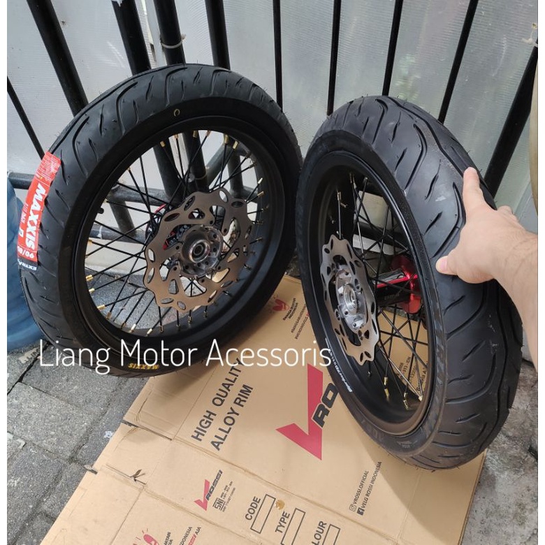 Jual Ban Set Velg Super Moto Ring 17 - Sepaket Velg SuperMoto Honda CRF ...