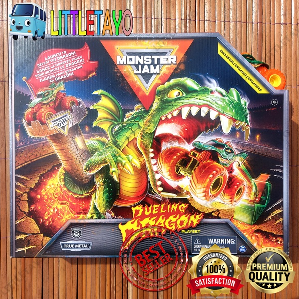 Jual HOTWHEELS MONSTER TRUCKS MONSTER JAM DUELING DRAGON TRACK SET PLAY ...