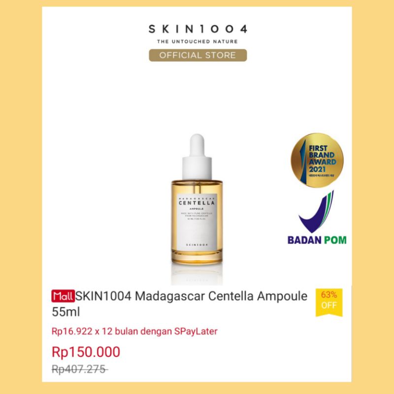 Jual SKIN1004 Madagascar Centella Ampoule 100ml | Shopee Indonesia