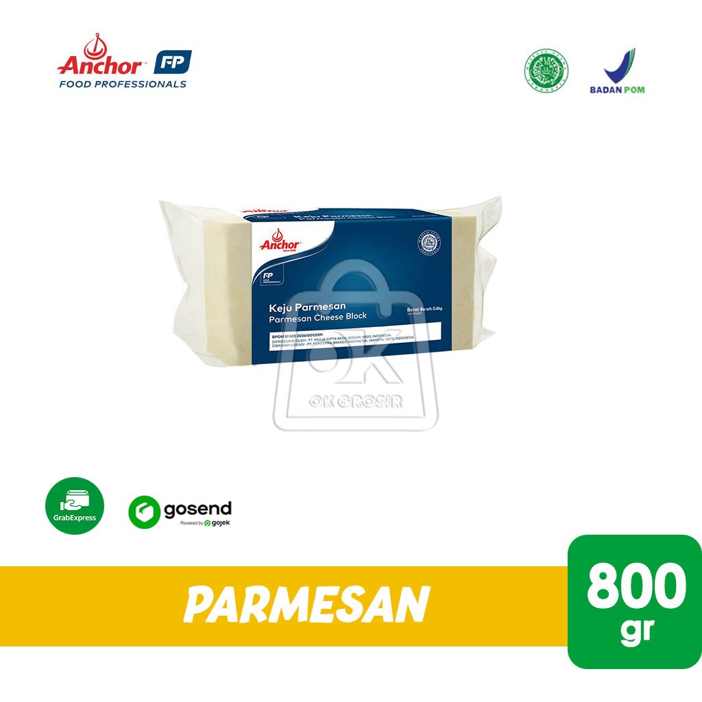 Jual Anchor Parmesan Cheese / Keju Parmesan Block 800gr (KHUSUS INSTANT) Shopee Indonesia