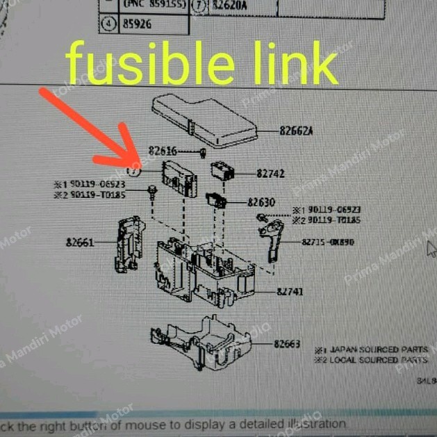 Jual fuse link fusible link skring pusat innova fortuner hilux diesel
