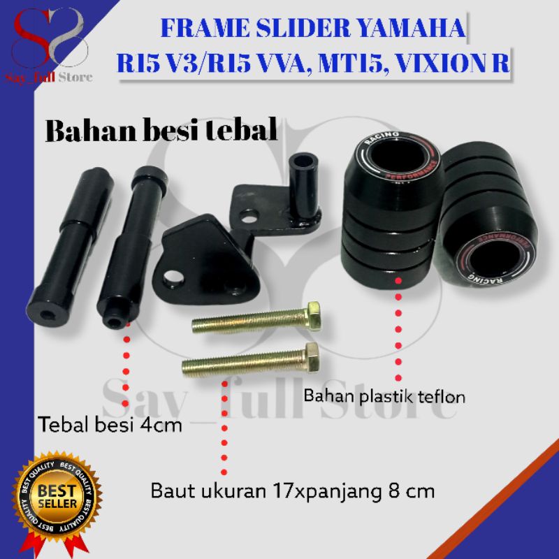 Jual Frame Slider R15 V3 R15 VVA Vixion R MT15 Shopee Indonesia