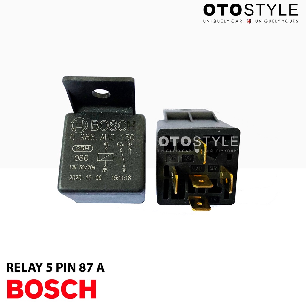 Jual Relay BOSCH 5 kaki 12 Volt 30 Amper Pemutus untuk power window