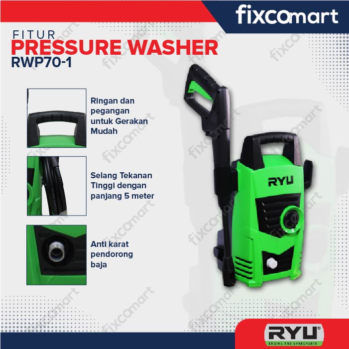 Jual RYU Alat Cuci Steam Ryu Rpw 70-1 Mesin Cuci Tekanan Tinggi ...