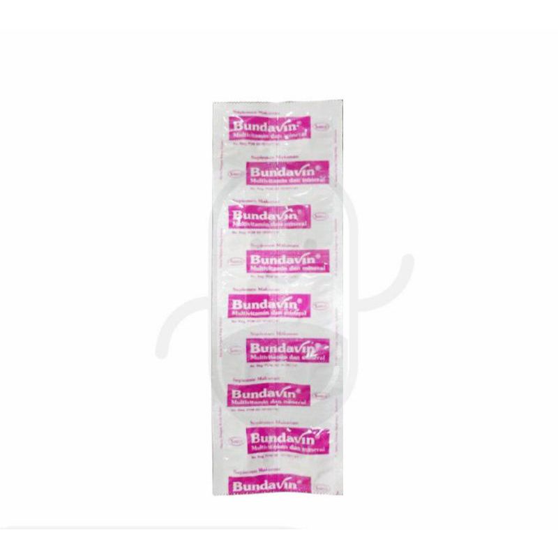 Jual BUNDAVIN STRIP ISI 10 KAPLET MULTIVITAMIN UNTUK IBU HAMIL DAN ...