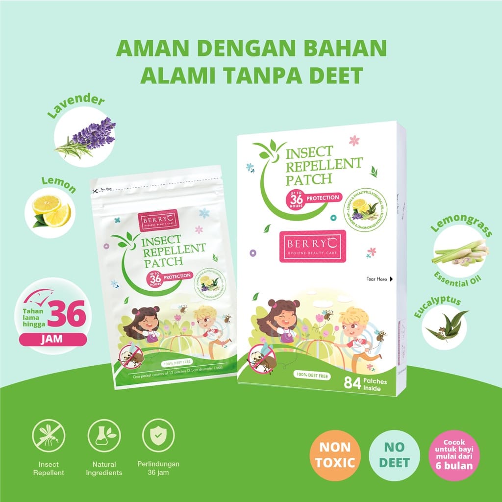 Jual BERRY C INSECT REPELLENT PATCH 12Patch | Shopee Indonesia