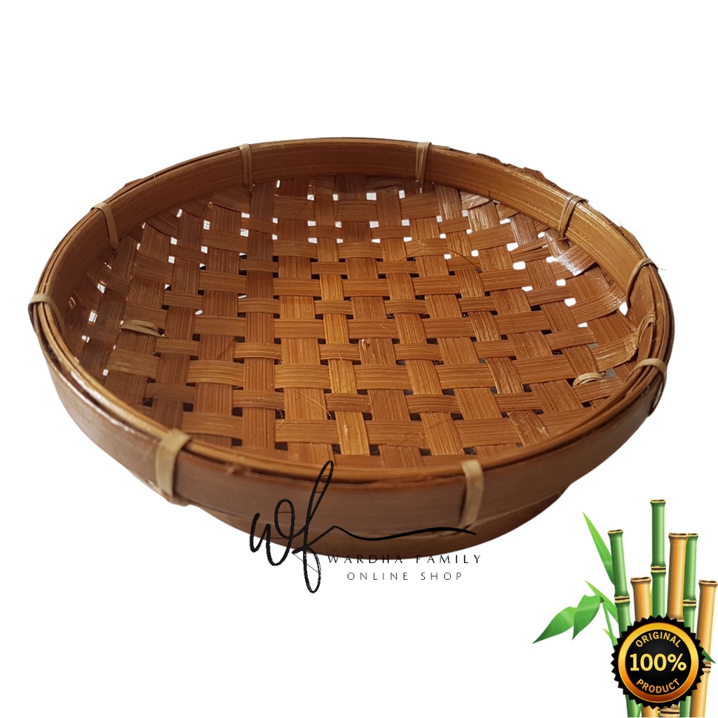 Jual Piring Bambu Bulat Diameter 17cm Piring Bambu Unik Piring Makan Bambu Piring Saji Bambu 9201