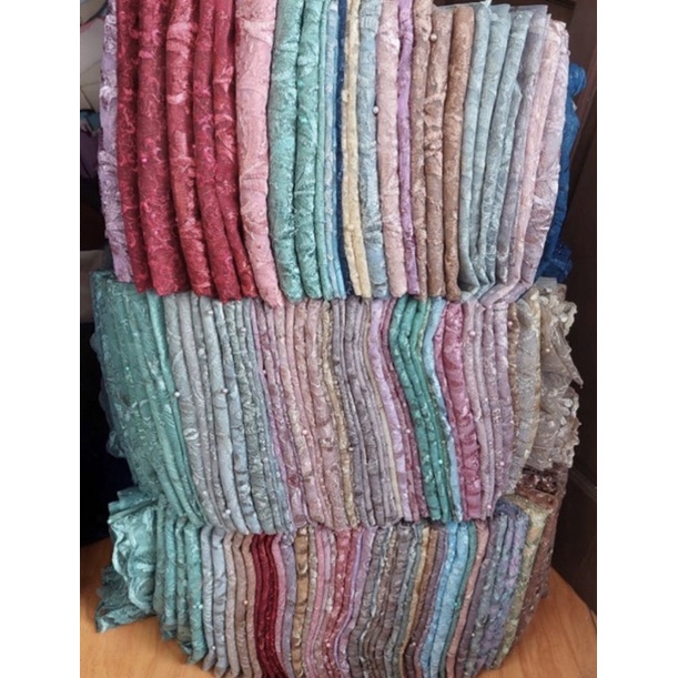 Jual Kain Perca Brokat / Burkat 1kg (MIN Pembelian 10KG) | Shopee Indonesia