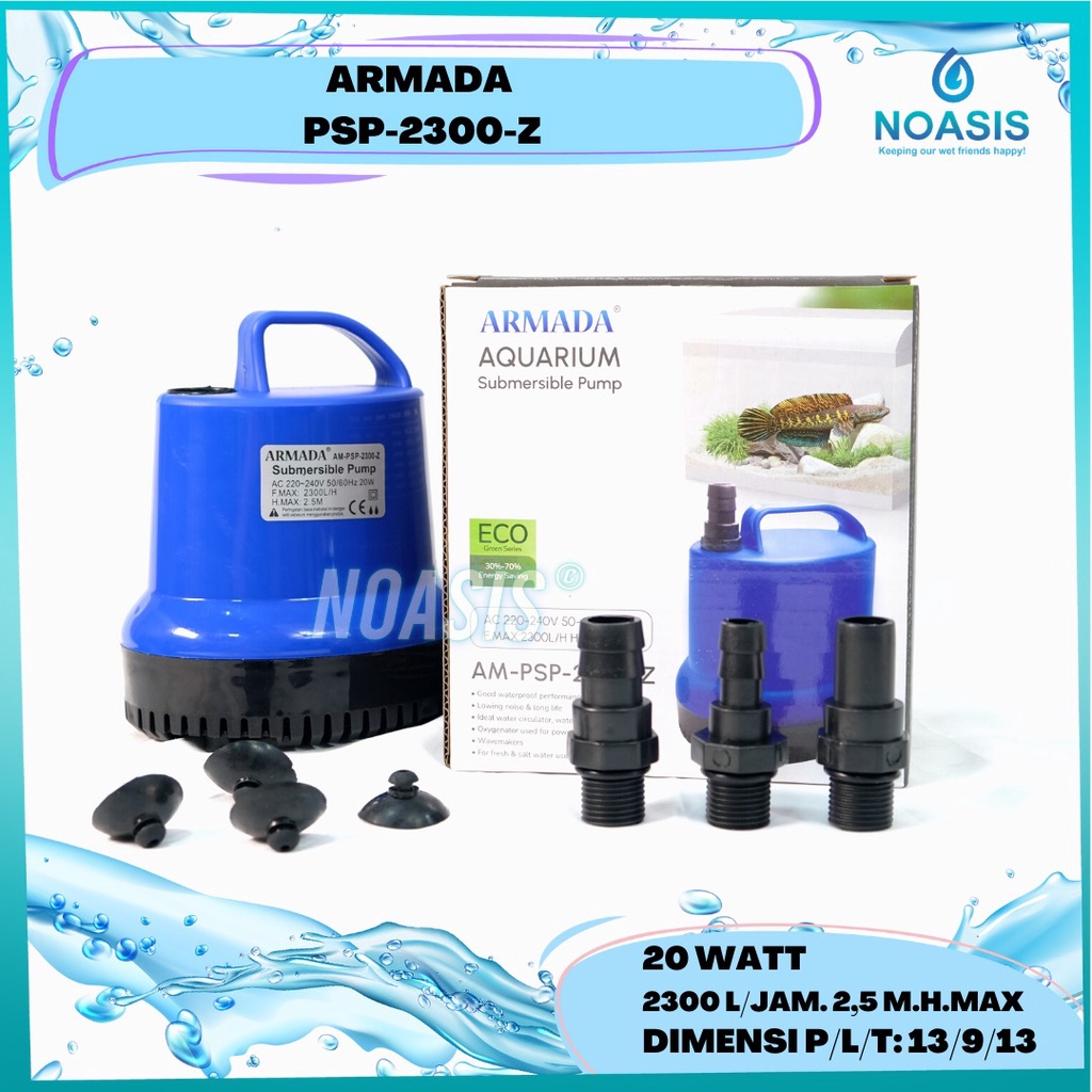 Jual ARMADA Pompa Air Celup Aquarium 20 W Am Psp 2300 Z Am-Psp