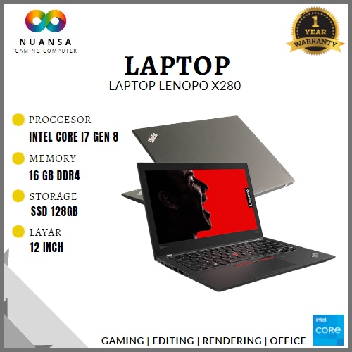 Lenovo ThinkPad X280 Core i7 8650U 1.9GHz/16GB/512GB(SSD)（Jual 