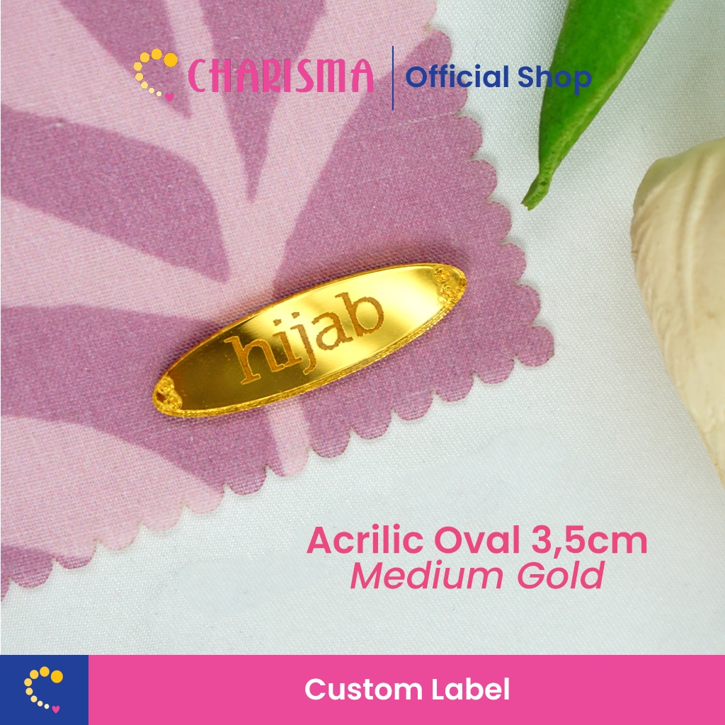 Jual Charisma Label Plat Custom - Label Acriylic & Synthetic Aksesoris ...