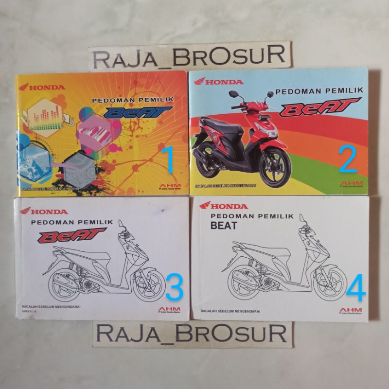 Jual Buku Pedoman Pemilik/Manual Book Honda Beat Karburator Karbu KVY