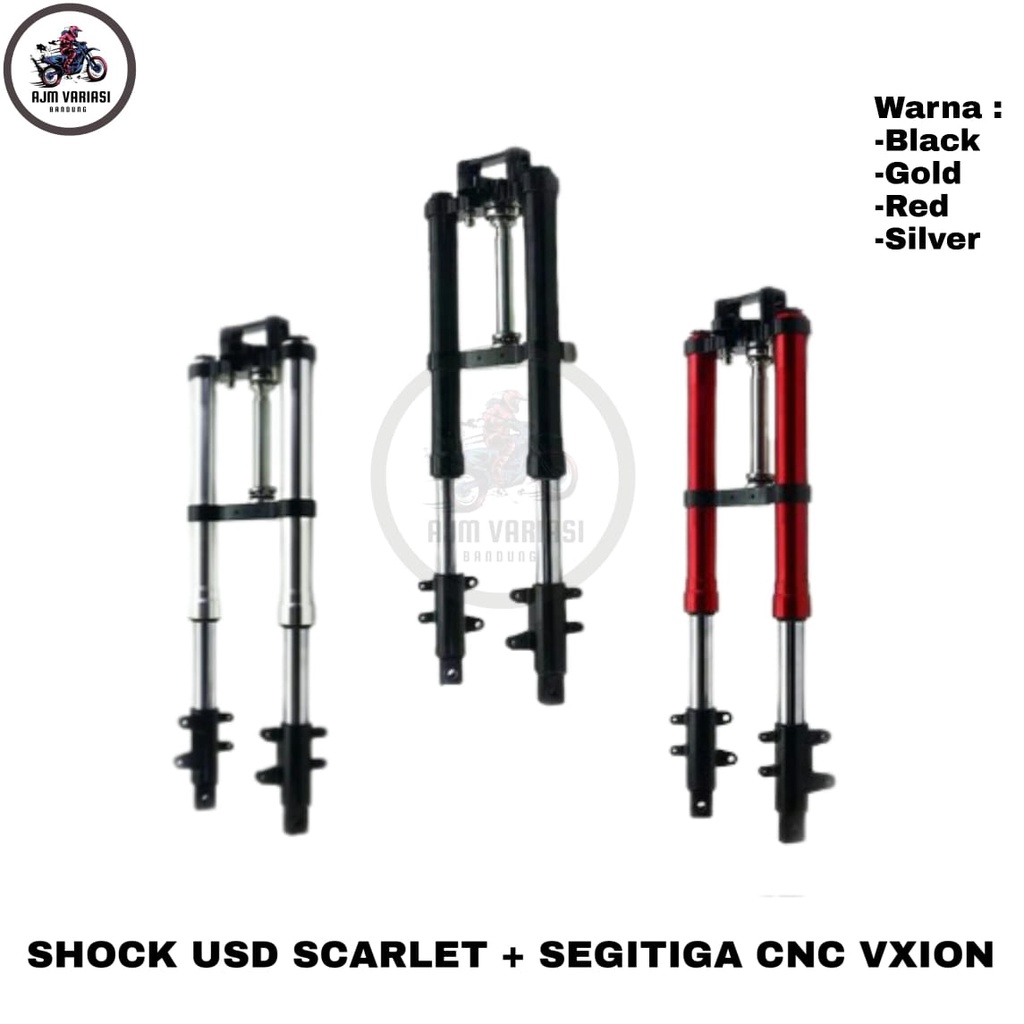 Jual Sok Skok Shock Depan USD Up Side Down Scarlet Segitiga Full CNC ...