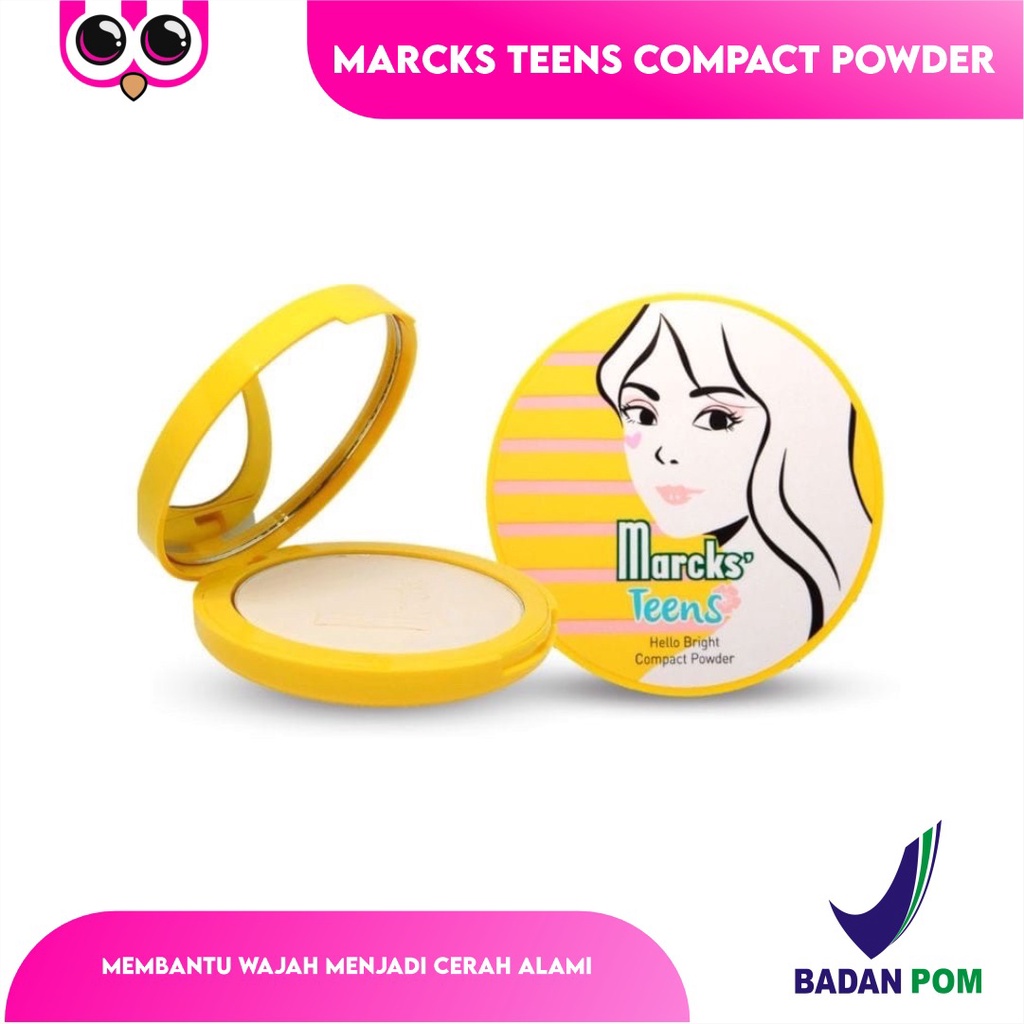 Jual 12 GR MARCKS TEENS COMPACT POWDER HEALTHY GLOW FINISH LOOK / BEDAK