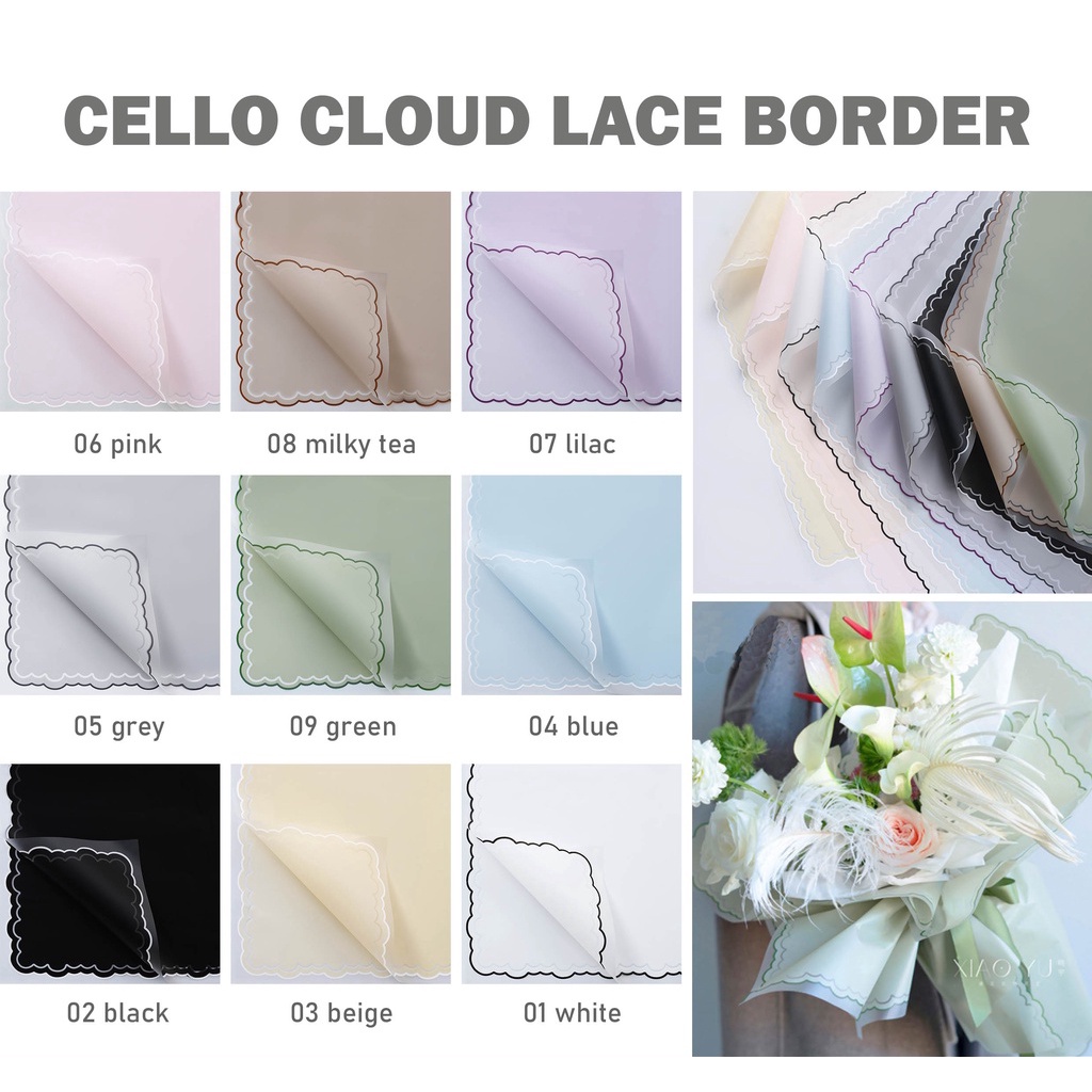 Jual (1 pcs) Flower wrapping Cloud Lace Awan Kertas Buket Bunga ...