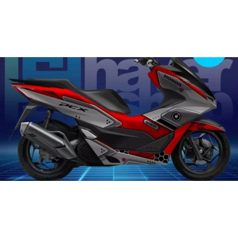 Jual STICKER DECAL VARIASI HONDA PCX 160 NEW FULL BODY STRIPING VARIASI ...