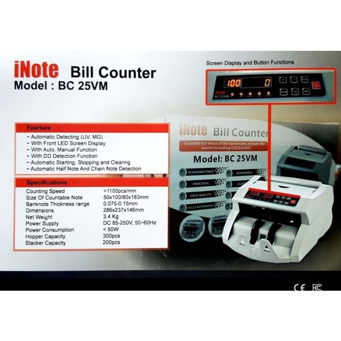 Jual Mesin Hitung Uang Inote Bill Counter Vm Money Counter Shopee Indonesia