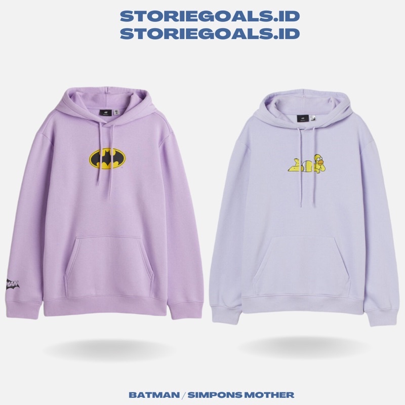 Jual SALE 2.2 HOODIE H M PRIA WANITA PAPA SIMPONS PURPLE BATMAN PURPLE Katun Fleece Halus Tebal FREE PAPERBAG PLASTICBAG Shopee Indonesia