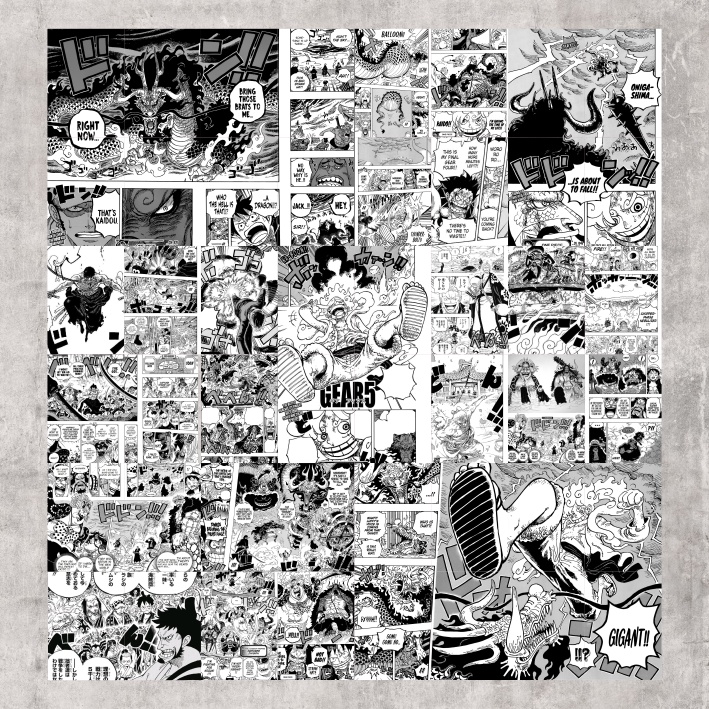 Jual Stiker dinding aesthetic Anime Manga One Piece Kimetsu no Yaiba