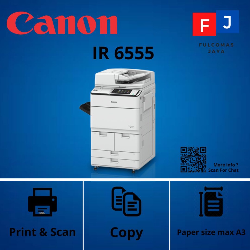 Jual Mesin Fotocopy Canon Ir Advance 6555 Ira 6555i Kertas A4 A3