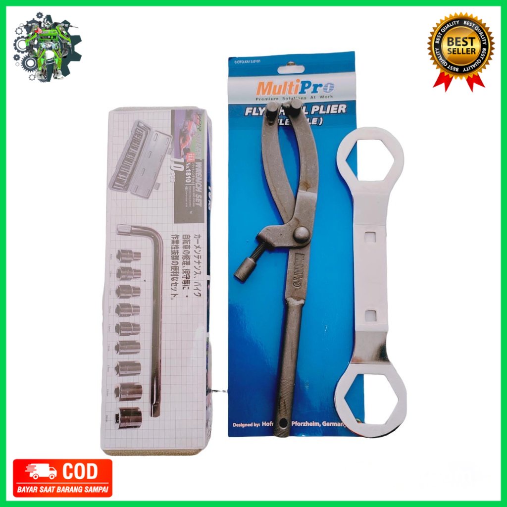 Jual Paket Set 3PCs Treker CVT+Kunci Mur Tahanan kopling 39x41+Socket ...