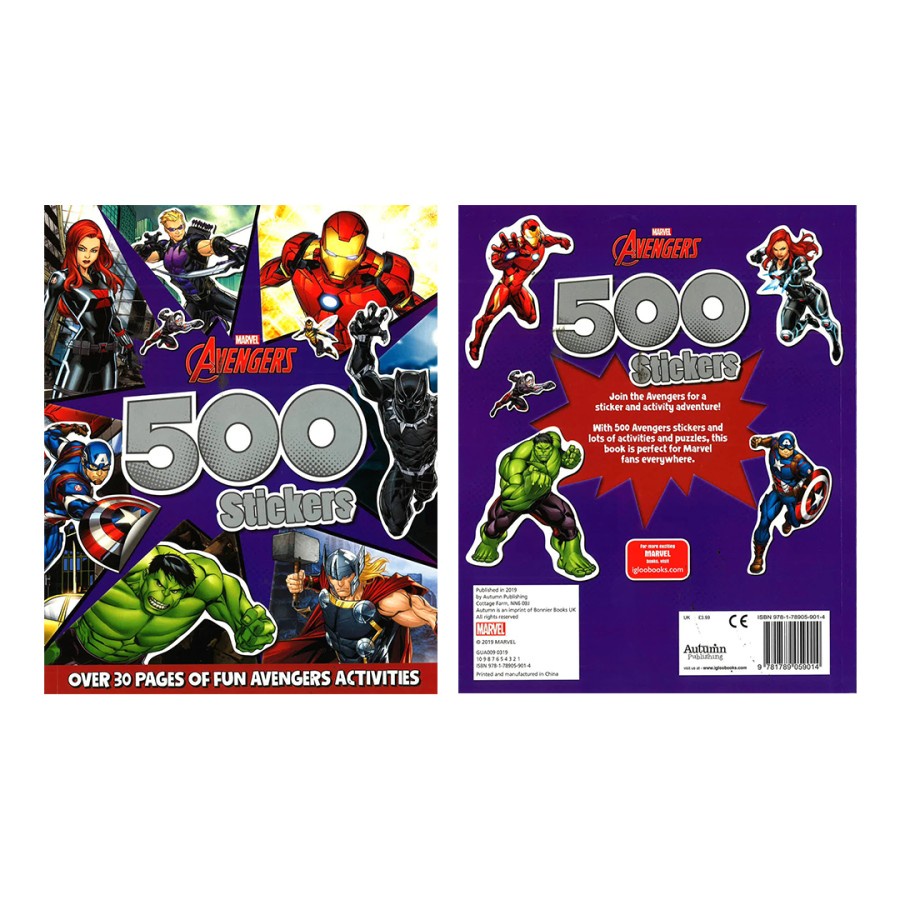 Jual Buku Impor Anak 500 Stickers Marvel: Marvel Avengers | Shopee ...