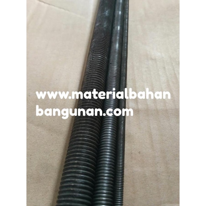 Jual As Drat Mentah M Baja Hitam Long Drat Bolt Baut Panjang Meter