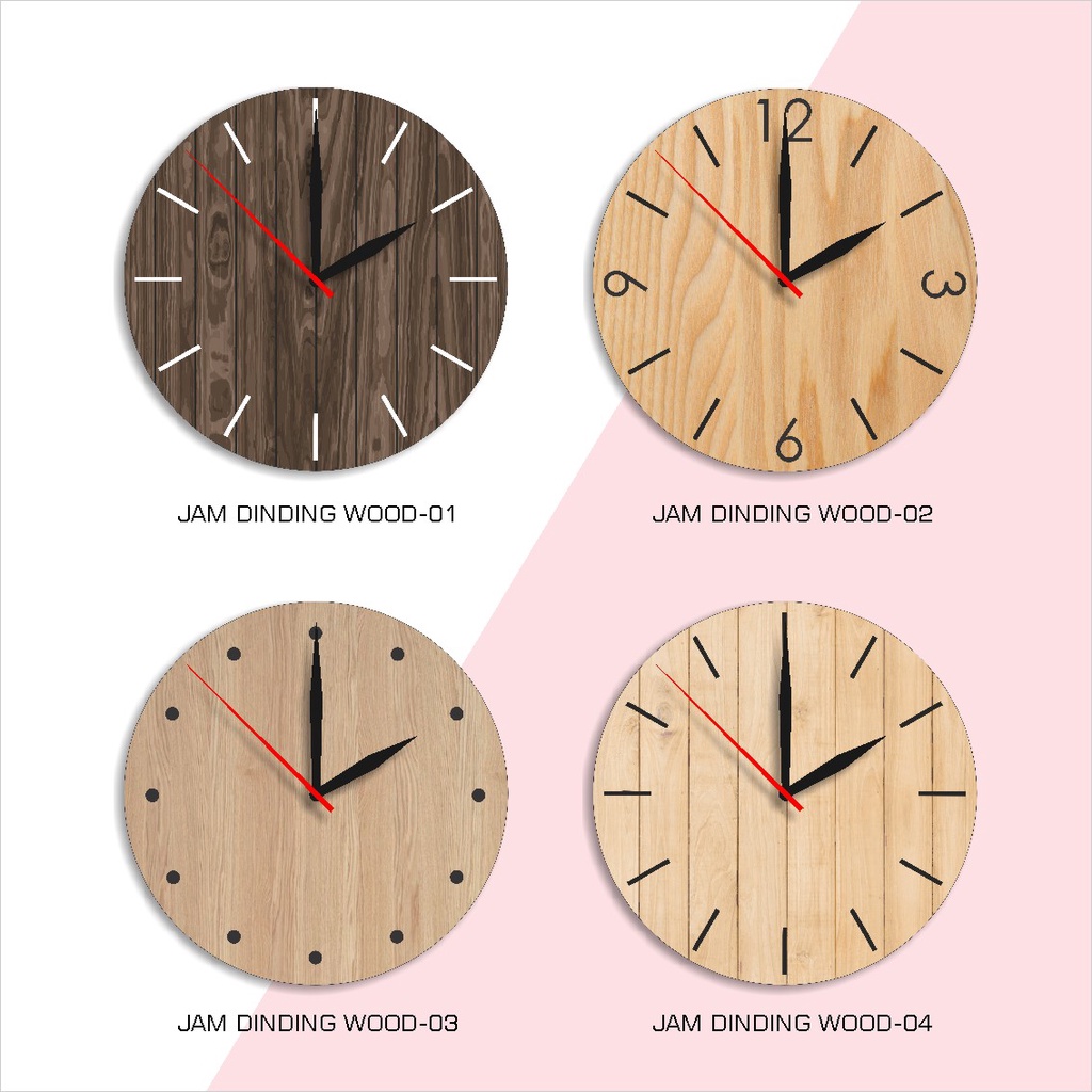 Jual Prima Shabby Jam Dinding Unik Bulat Motif Kayu Wood | Shopee Indonesia