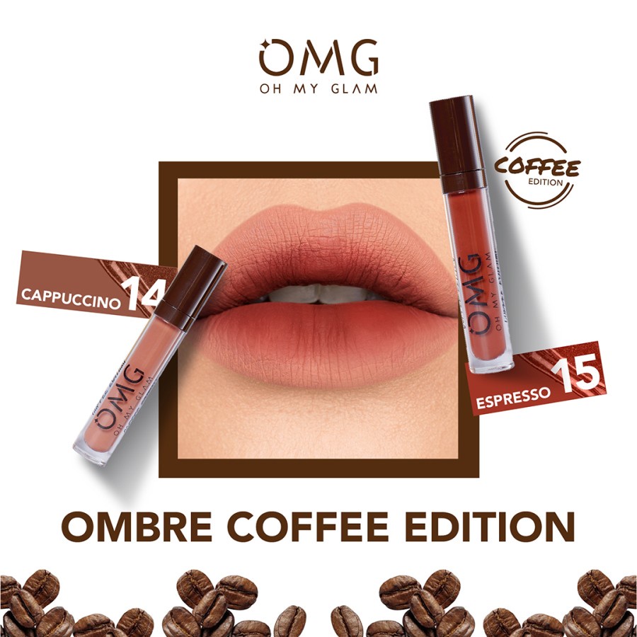 Jual Paket Ombre Lips OMG | Lipcream OMG Ombre Coffee Edition| Lipcream ...