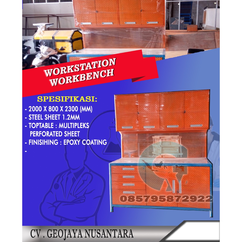 Jual Steel Heavy Duty Workbench Work Bench Meja Kerja Workshop Work ...