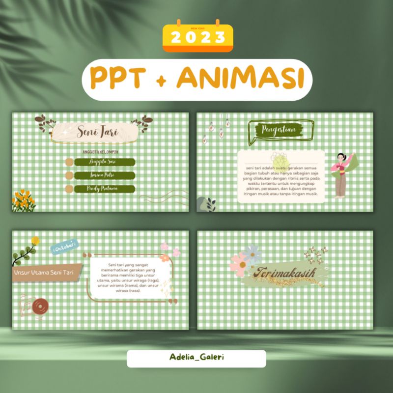 Jual Desain Template Animasi PPT | Powerpoin Aesthetic Profesional